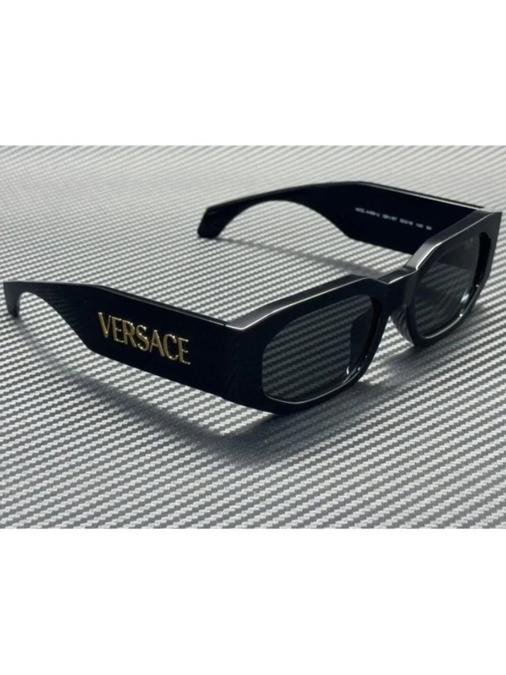 New Versace Men Black Sunglasses 55-18-140